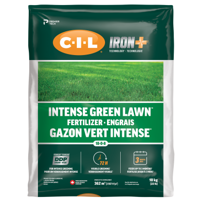 C-I-L IRON+ Intense Green Lawn Fertilizer 18-0-8 10kg