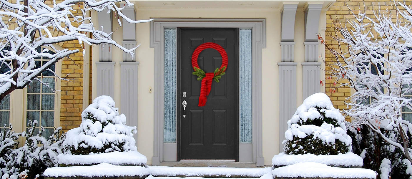 Winter scarf wreath Christmas Decoration
